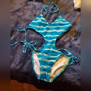 Blue TieDie 1 piece Bikini